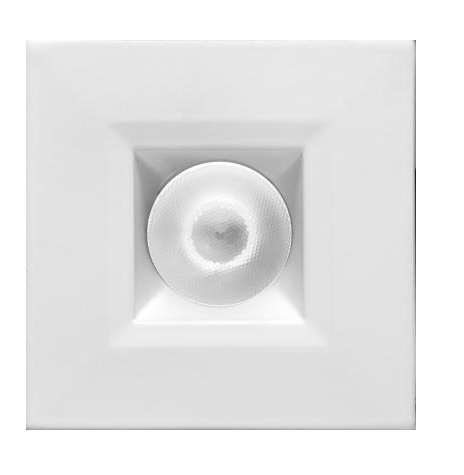 Elco Lighting E1L12NF35W 1" Square Recessed Oak™ Downlight, Beam Angle 28°, Color Temperature 3500K, All White