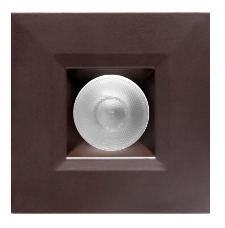 Elco Lighting E1L12NF40BZ 1" Square Recessed Oak™ Downlight, Beam Angle 28°, Color Temperature 4000K, All Bronze