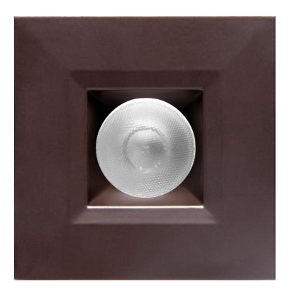 Elco Lighting E1L12NF40BZ 1" Square Recessed Oak™ Downlight, Beam Angle 28°, Color Temperature 4000K, All Bronze