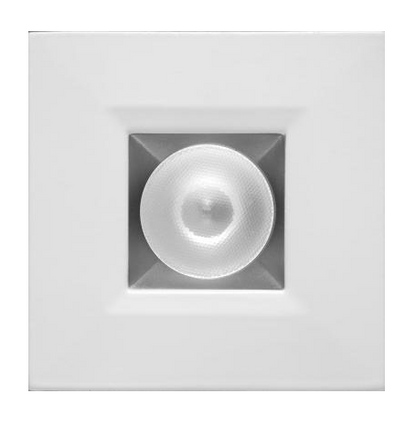 Elco Lighting E1L12NF40H 1" Square Recessed Oak™ Downlight, Beam Angle 28°, Color Temperature 4000K, Haze with White Trim