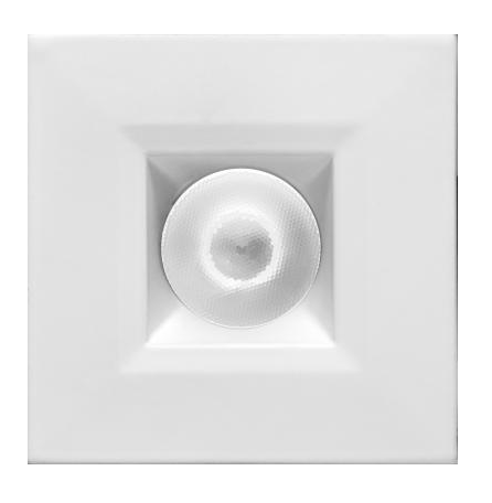 Elco Lighting E1L12NF40W 1" Square Recessed Oak™ Downlight, Beam Angle 28° Color Temperature 4000K, All White
