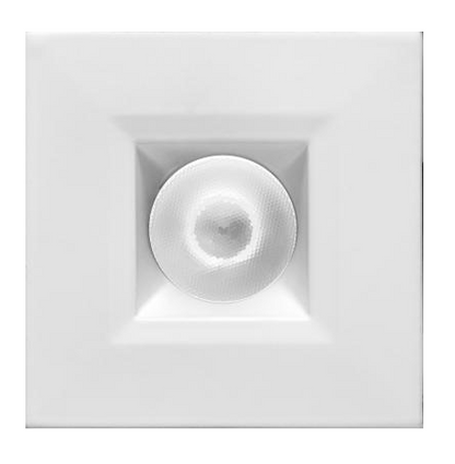 Elco Lighting E1L12NF40W 1" Square Recessed Oak™ Downlight, Beam Angle 28° Color Temperature 4000K, All White