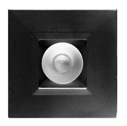 Elco Lighting E1L12NFSDBB 1" Square Recessed Oak™ Downlight, Beam Angle 28° Color Temperature SunsetK, All Black