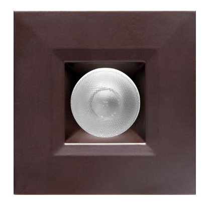Elco Lighting E1L12NFSDBZ 1" Square Recessed Oak™ Downlight, Beam Angle 28°, Color Temperature SunsetK, All Bronze