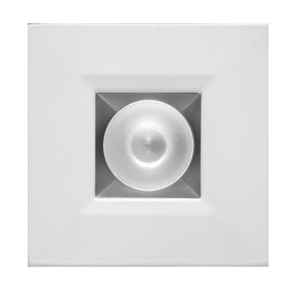 Elco Lighting E1L12NFSDH 1" Square Recessed Oak™ Downlight, Beam Angle 28°, Color Temperature SunsetK, Haze with White Trim