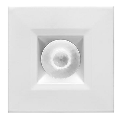 Elco Lighting E1L12NFSDW 1" Square Recessed Oak™ Downlight, Beam Angle 28° Color Temperature SunsetK, All White