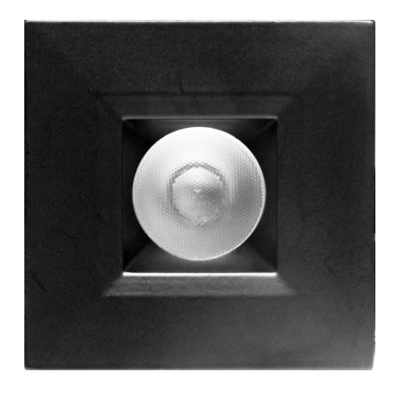 Elco Lighting E1L12WF27BB 1" Square Recessed Oak™ Downlight, Beam Angle 50° Color Temperature 2700K, All Black