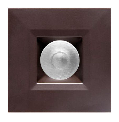 Elco Lighting E1L12WF27BZ 1" Square Recessed Oak™ Downlight, Beam Angle 50° Color Temperature 2700K, All Bronze