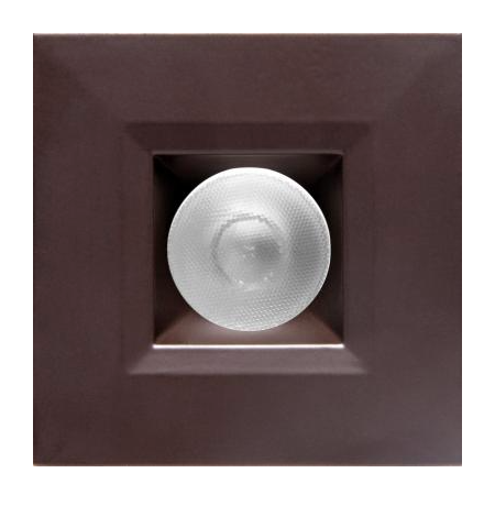 Elco Lighting E1L12WF27BZ 1" Square Recessed Oak™ Downlight, Beam Angle 50°, Color Temperature 2700K, All Bronze