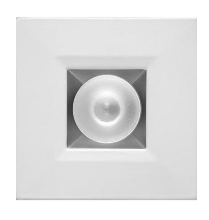 Elco Lighting E1L12WF27H 1" Square Recessed Oak™ Downlight, Beam Angle 50°, Color Temperature 2700K, Haze with White Trim