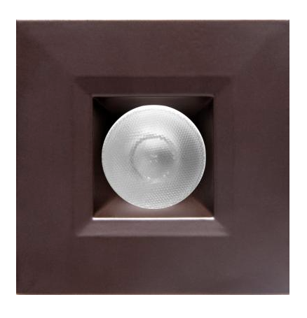 Elco Lighting E1L12WF30BZ 1" Square Recessed Oak™ Downlight, Beam Angle 50° Color Temperature 3000K, All Bronze