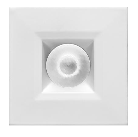 Elco Lighting E1L12WF30W 1" Square Recessed Oak™ Downlight, Beam Angle 50° Color Temperature 3000K, All White