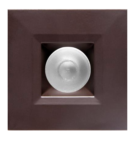 Elco Lighting E1L12WF35BZ 1" Square Recessed Oak™ Downlight, Beam Angle 50° Color Temperature 3500K, All Bronze