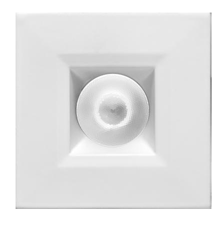Elco Lighting E1L12WF35W 1" Square Recessed Oak™ Downlight, Beam Angle 50° Color Temperature 3500K, All White