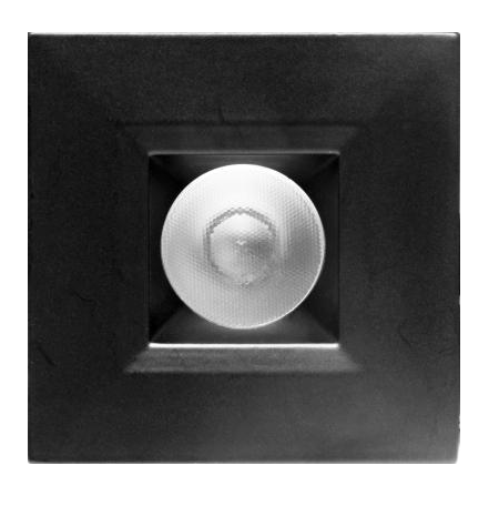 Elco Lighting E1L12WFSDBB 1" Square Recessed Oak™ Downlight, Beam Angle 50° Color Temperature SunsetK, All Black