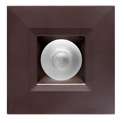 Elco Lighting E1L12WFSDBZ 1" Square Recessed Oak™ Downlight, Beam Angle 50°, Color Temperature SunsetK, All Bronze