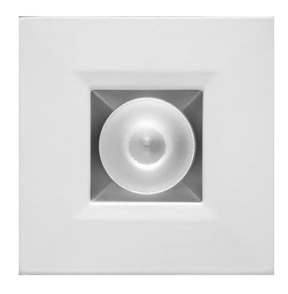 Elco Lighting E1L12WFSDH 1" Square Recessed Oak™ Downlight, Beam Angle 50° Color Temperature SunsetK, Haze with White Trim