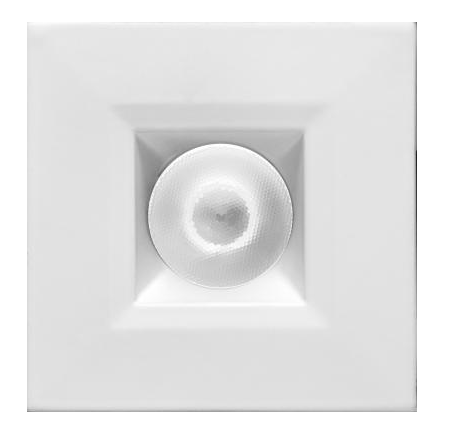 Elco Lighting E1L12WFSDW 1" Square Recessed Oak™ Downlight, Beam Angle 50° Color Temperature SunsetK, All White