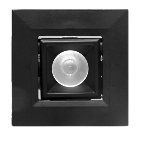 Elco Lighting E1L22NF27B 1" Square Recessed Oak™ Pull Down, Beam Angle 28° Color Temperature 2700K, All Black