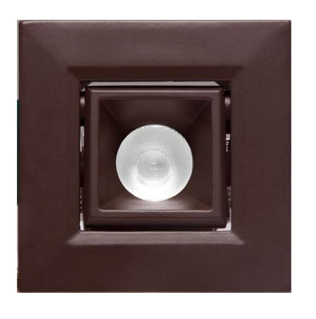 Elco Lighting E1L22NF27BZ 1" Square Recessed Oak™ Pull Down, Beam Angle 28° Color Temperature 2700K, All Bronze