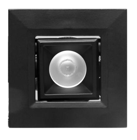 Elco Lighting E1L22NF30B 1" Square Recessed Oak™ Pull Down, Beam Angle 28° Color Temperature 3000K, All Black