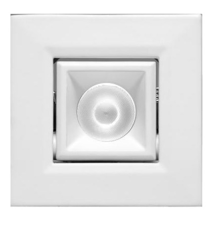 Elco Lighting E1L22NF30W 1" Square Recessed Oak™ Pull Down, Beam Angle 28° Color Temperature 3000K, All White