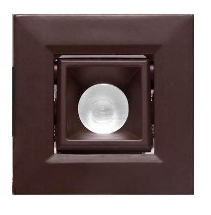 Elco Lighting E1L22NF40BZ 1" Square Recessed Oak™ Pull Down, Beam Angle 28°, Color Temperature 4000K, All Bronze