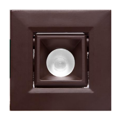 Elco Lighting E1L22WF27BZ 1" Square Recessed Oak™ Pull Down, Beam Angle 50° Color Temperature 2700K, All Bronze