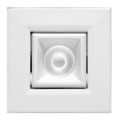 Elco Lighting E1L22WF27W 1" Square Recessed Oak™ Pull Down, Beam Angle 50° Color Temperature 2700K, All White