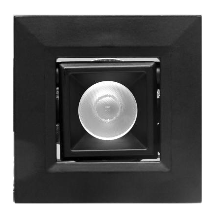 Elco Lighting E1L22WF30B 1" Square Recessed Oak™ Pull Down, Beam Angle 50° Color Temperature 3000K, All Black