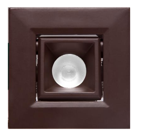 Elco Lighting E1L22WF30BZ 1" Square Recessed Oak™ Pull Down, Beam Angle 50° Color Temperature 3000K, All Bronze