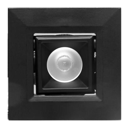 Elco Lighting E1L22WF35B 1" Square Recessed Oak™ Pull Down, Beam Angle 50° Color Temperature 3500K, All Black