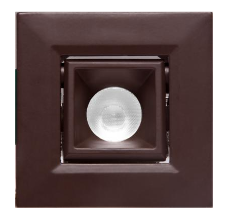 Elco Lighting E1L22WF40BZ 1" Square Recessed Oak™ Pull Down, Beam Angle 50°, Color Temperature 4000K, All Bronze