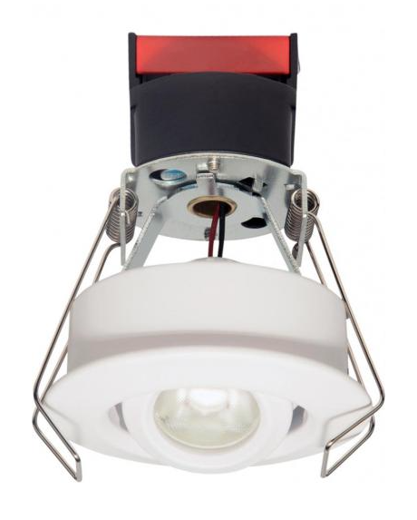 Elco Lighting E1L32NF35W 1" Round Recessed Adjustable Oak™ Gimbal, Beam Angle 28°, Color Temperature 3500K, All White