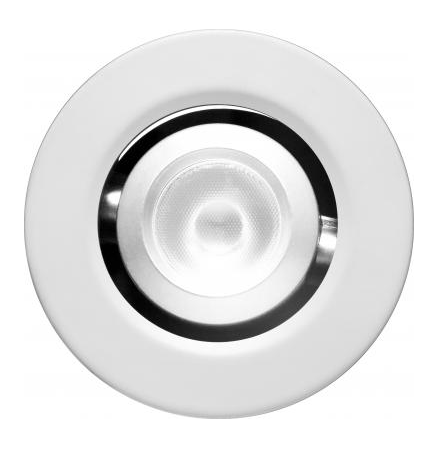 Elco Lighting E1L32NF35W 1" Round Recessed Adjustable Oak™ Gimbal, Beam Angle 28°, Color Temperature 3500K, All White