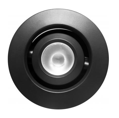 Elco Lighting E1L32NF40B 1" Round Recessed Adjustable Oak™ Gimbal, Beam Angle 28°, Color Temperature 4000K, All Black