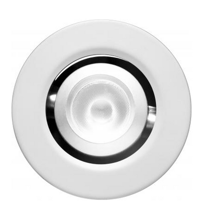 Elco Lighting E1L32WF27W 1" Round Recessed Adjustable Oak™ Gimbal, Beam Angle 50° Color Temperature 2700K, All White