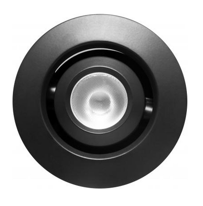 Elco Lighting E1L32WF35B 1" Round Recessed Adjustable Oak™ Gimbal, Beam Angle 50°, Color Temperature 3500K, All Black