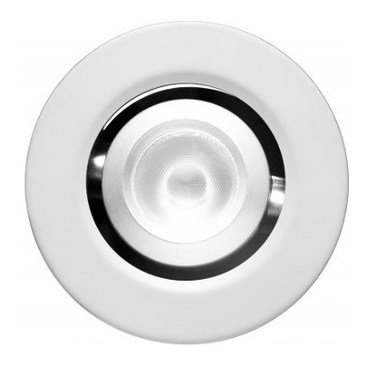 Elco Lighting E1L32WF35W 1" Round Recessed Adjustable Oak™ Gimbal, Beam Angle 50°, Color Temperature 3500K, All White