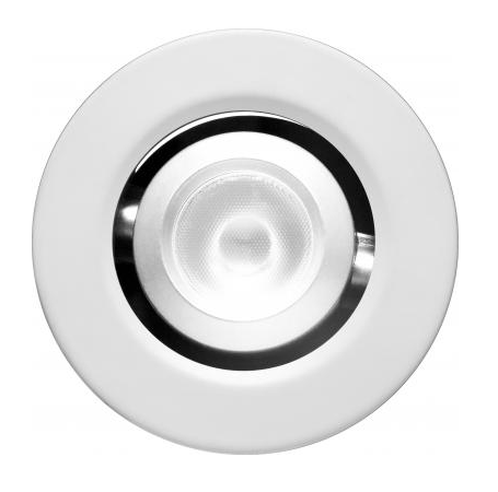 Elco Lighting E1L32WF40W 1" Round Recessed Adjustable Oak™ Gimbal, Beam Angle 50°, Color Temperature 4000K, All White
