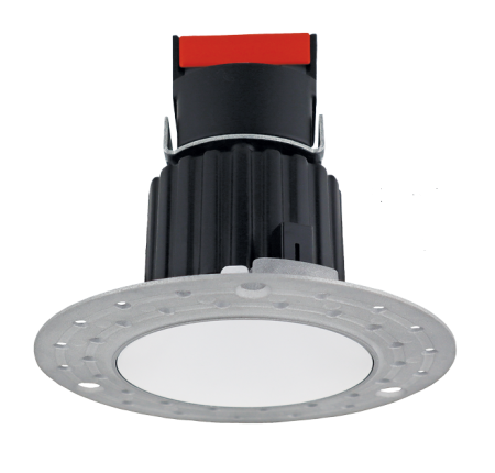 Elco Lighting E1L61NFSDW 1" Trimless Round Recessed Oak™ Downlight, Beam Angle 28°, Color Temperature SunsetK, All White