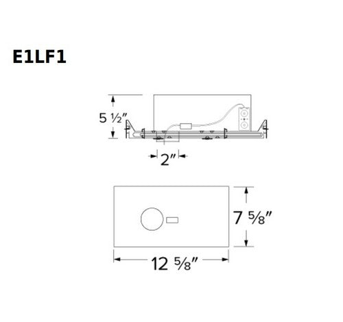 ELCO Lighting E1LF1ICAJ Oak Frames 2 Inch Cutout IC Airtight 120V Input/ELV Dimmable