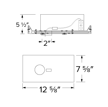Elco Lighting E1LF1ICAJ-7 Oak™ Downlight Housing IC Airtight with 12V AC Transformer, Voltage 277V