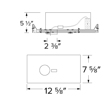 Elco Lighting E1LF2ICAJ-7 Oak™ Adjustable Downlight Housing IC Airtight with 12V AC Transformer, Voltage 277V