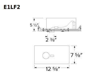 ELCO Lighting E1LF2ICAJDX Housings Transformer Mounting Frame Cutout For Oak Adjustable, IC Airtight ICA, Dimming 120V Input/0-10V Dimmable