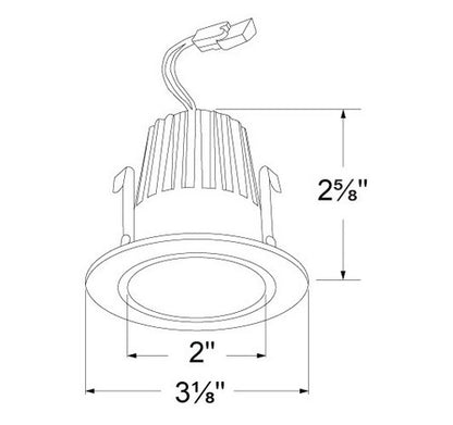 ELCO Lighting E210C0740W 9W 2" Round LED Reflector Light Engines 4000K, 875lm