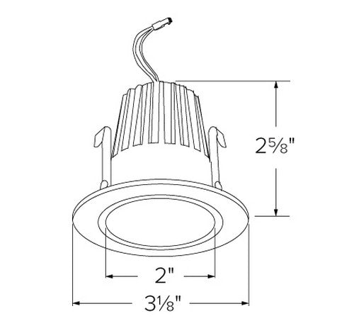 ELCO Lighting E210C1830W 11W 2" Round LED High-Lumen Reflector Light Engines 3000K, 1050lm