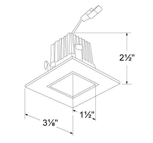 ELCO Lighting E213C0627W 9W 2" Square LED Reflector Light Engines 2700K, 600lm