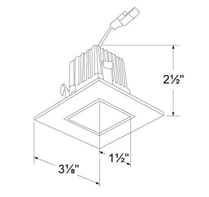 ELCO Lighting E213C0627W 9W 2" Square LED Reflector Light Engines 2700K, 600lm