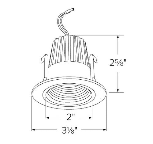 ELCO Lighting E214C1840W 11W 2" Round LED High-Lumen Adjustable Light Engine 4000K, 1135lm